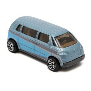 Vintage Matchbox Volkswagon Bus Die Cast Car Blue 2001 Retro Van Toy Collectable